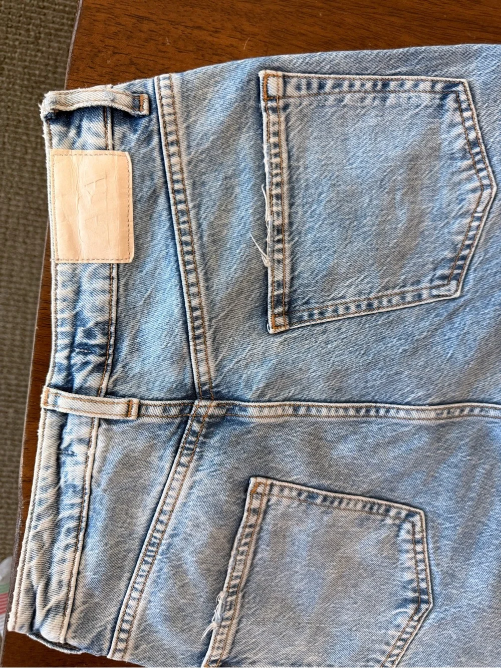 Zara Light Blue High-Rise Flare Jeans with Side Slit & Distressed Raw Hem Size 4 - Picture 8 of 11